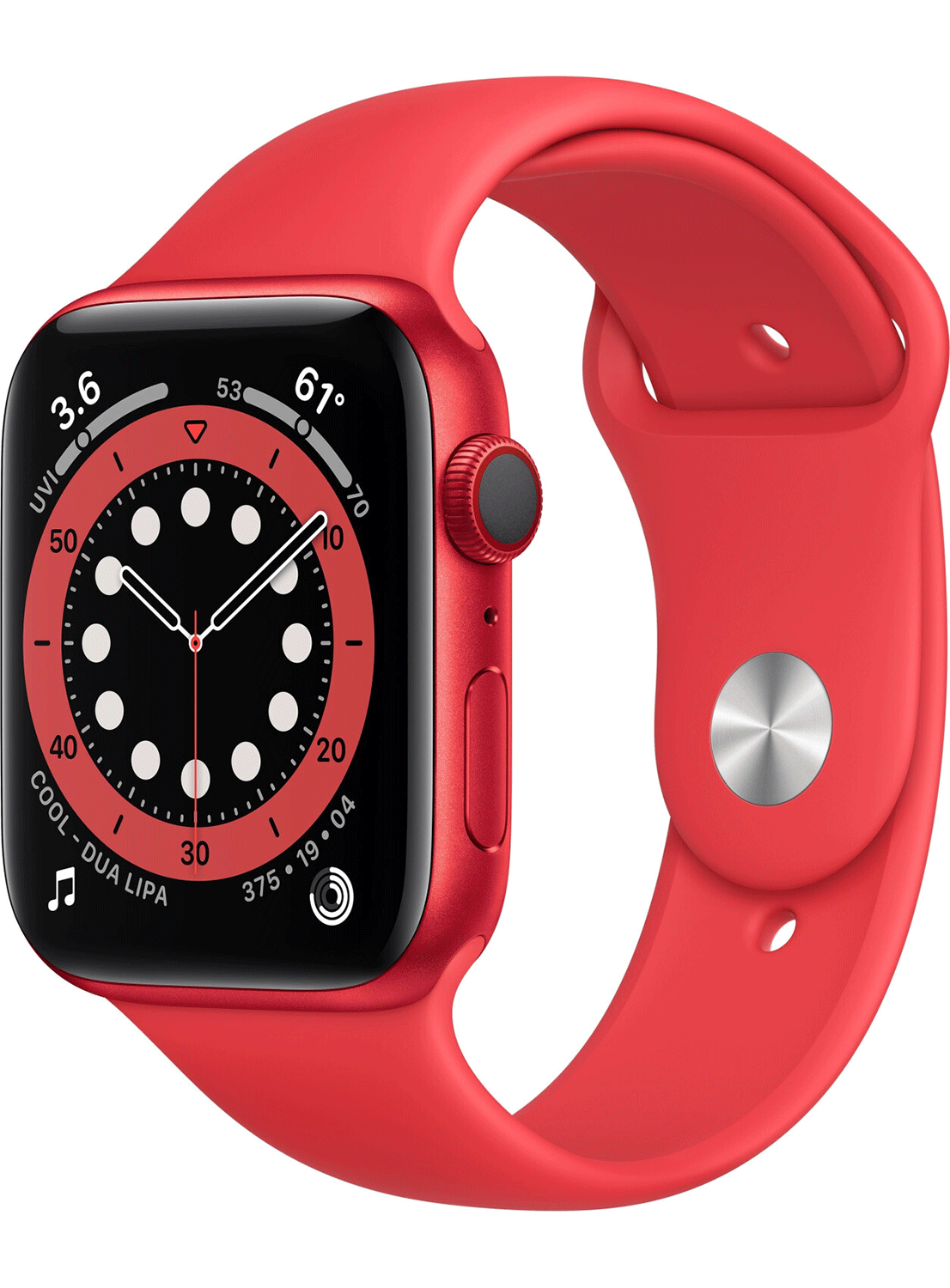 Apple Watch 6 GPS 44mm Aluminium Case avec bracelet en silicone