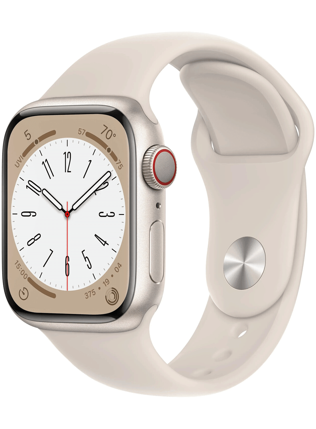 Apple Watch Series 8 GPS 41mm Aluminium Case avec bracelet en silicone