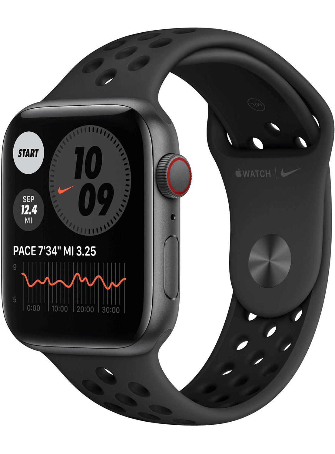 Apple Watch SE NIKE LTE 44mm Aluminium Case avec bracelet en silicone
