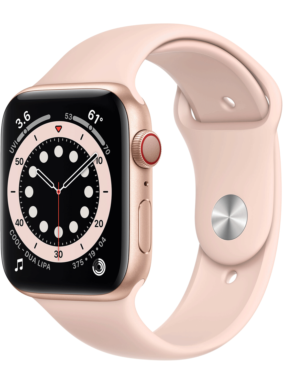 Apple Watch 6 GPS 44mm Aluminium Case avec bracelet en silicone