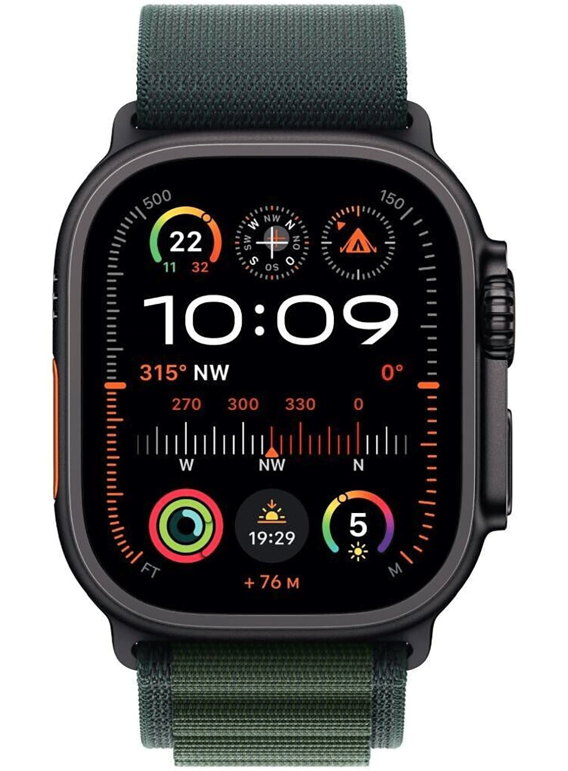 Apple Watch Ultra 2 49mm Titanium Black avec bracelet en silicone