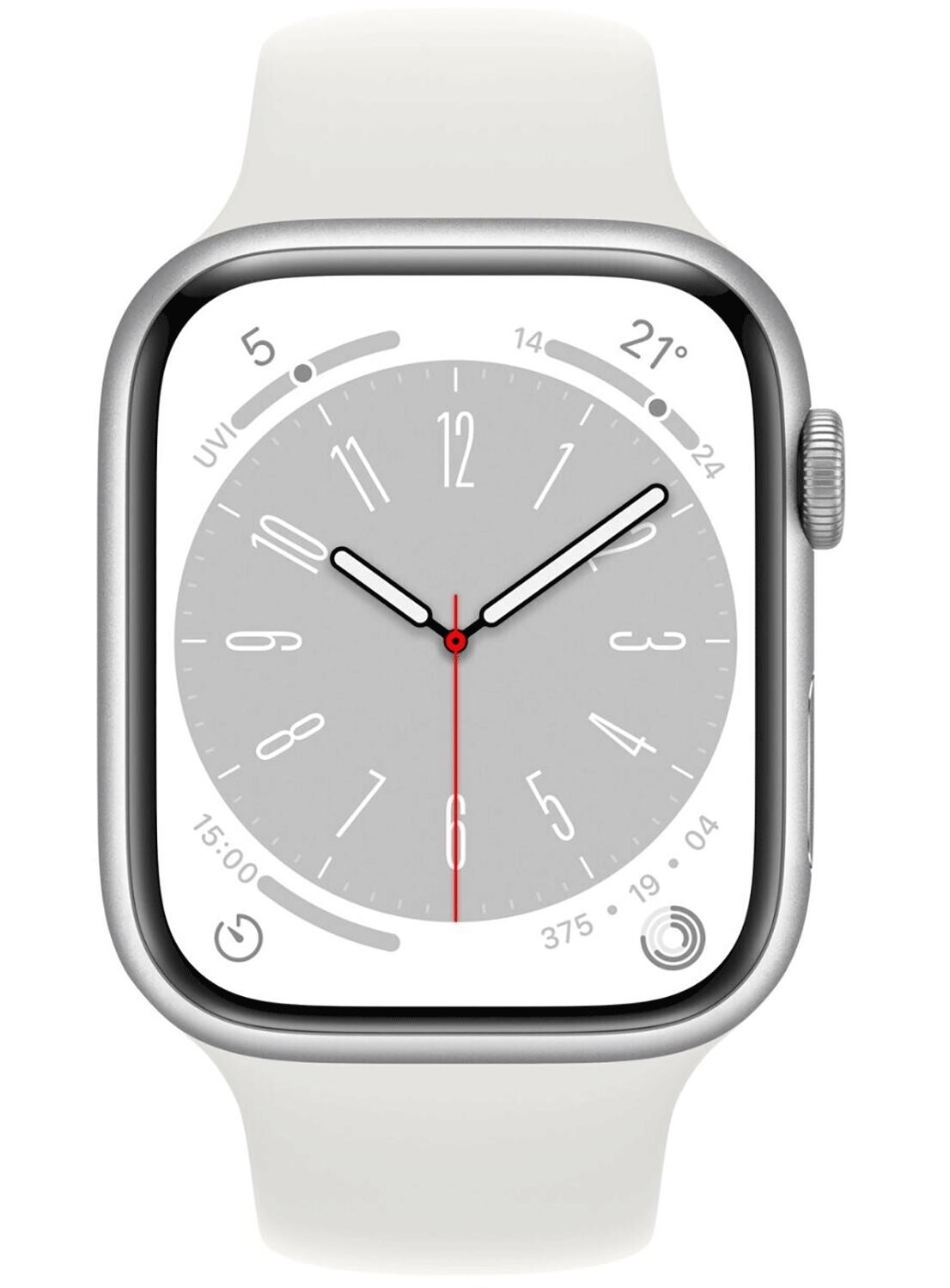 Apple Watch Series 8 4G 45mm Aluminium Case avec bracelet en silicone