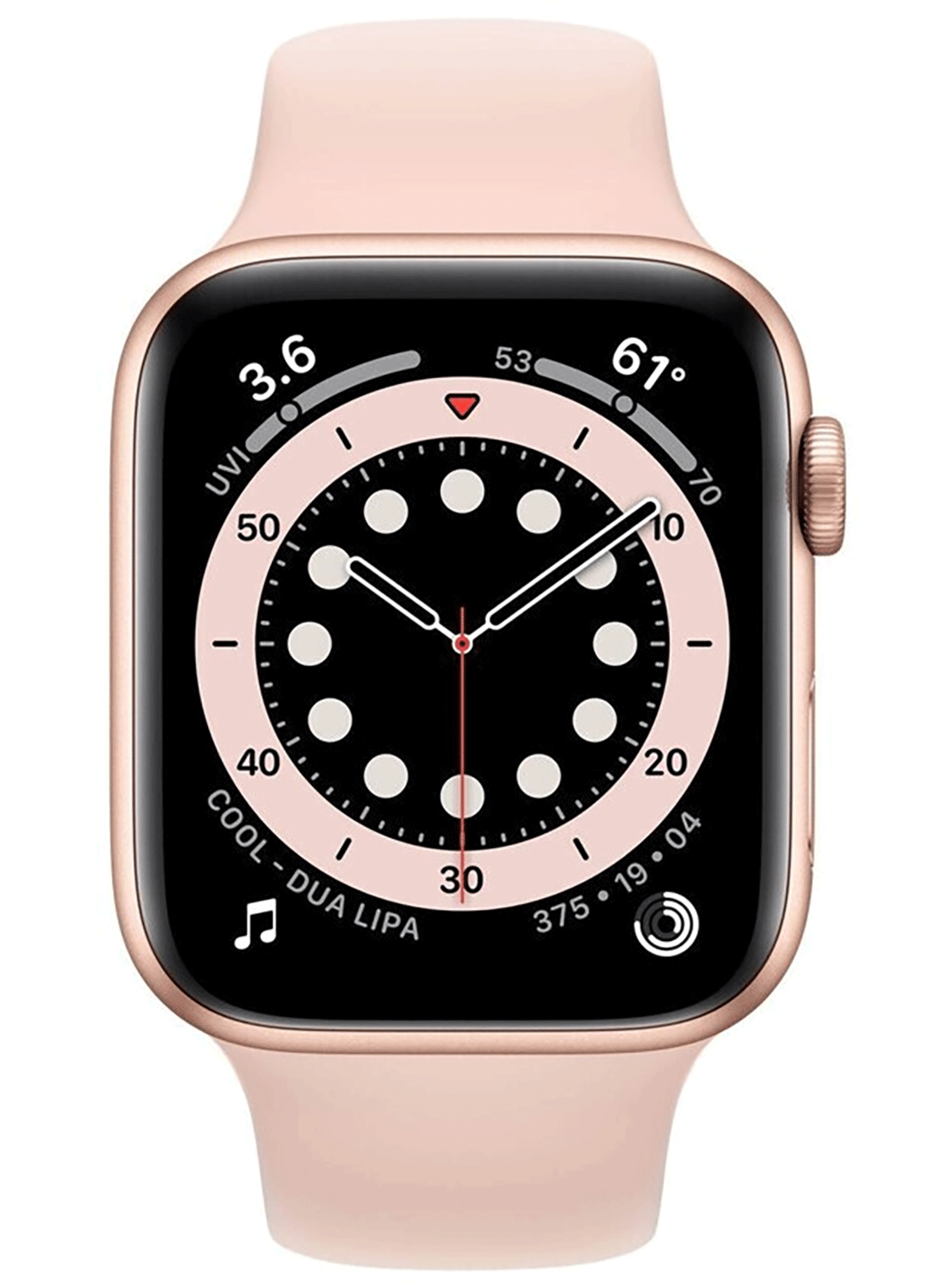 Apple Watch 6 GPS 44mm Aluminium Case avec bracelet en silicone