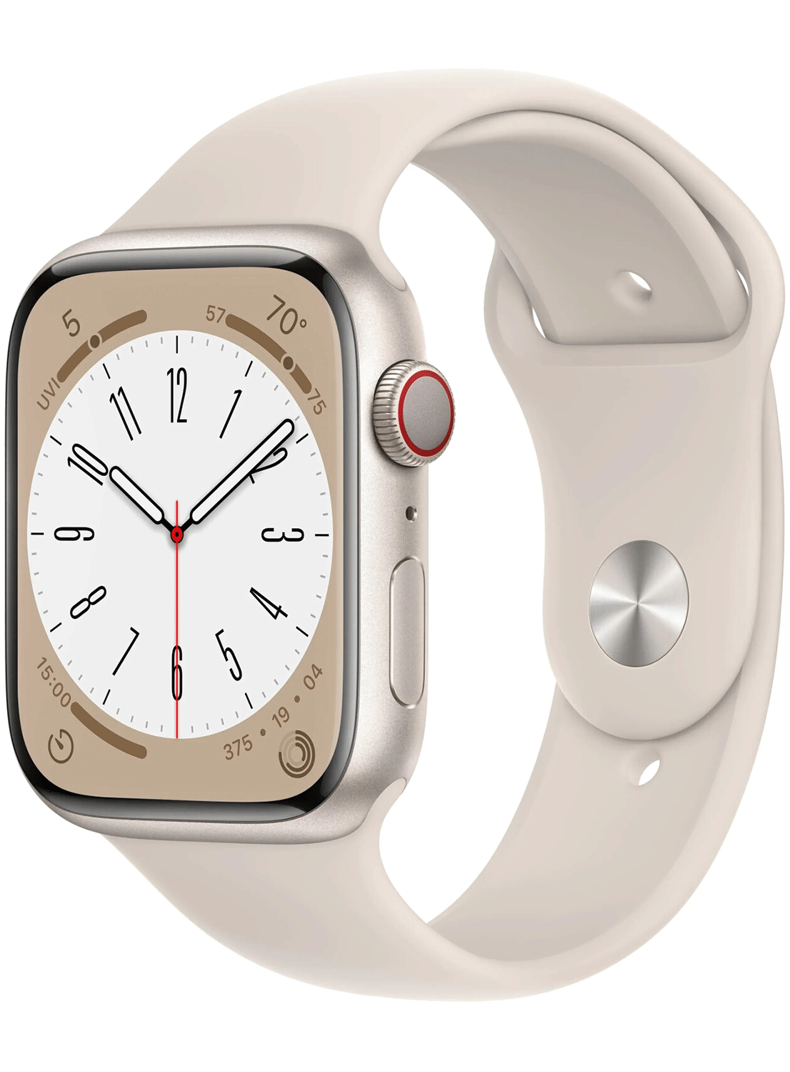 Apple Watch Series 8 4G 45mm Aluminium Case avec bracelet en silicone
