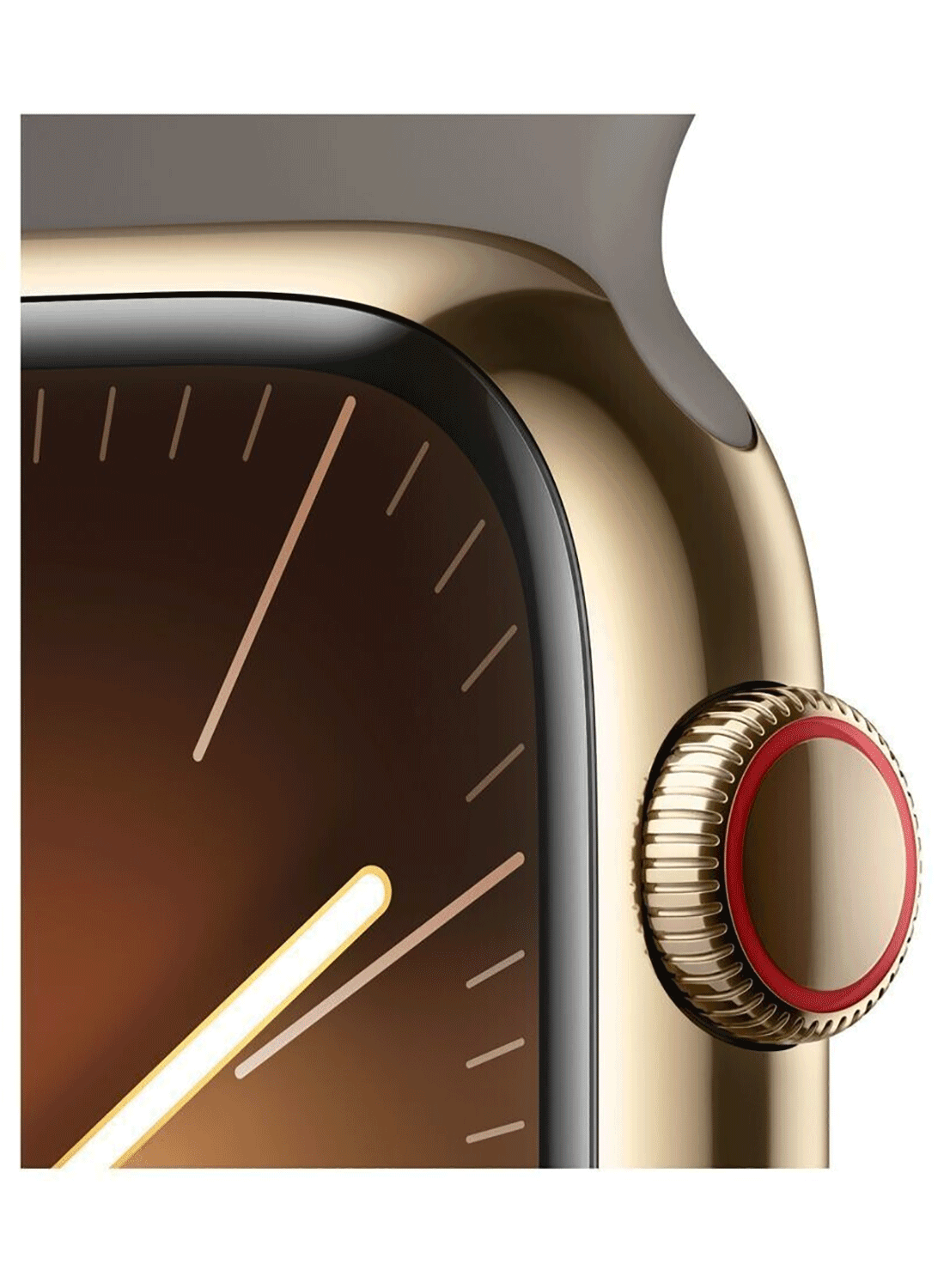 Apple Watch Series 9 4G 45mm acier inoxydable Case avec bracelet en silicone