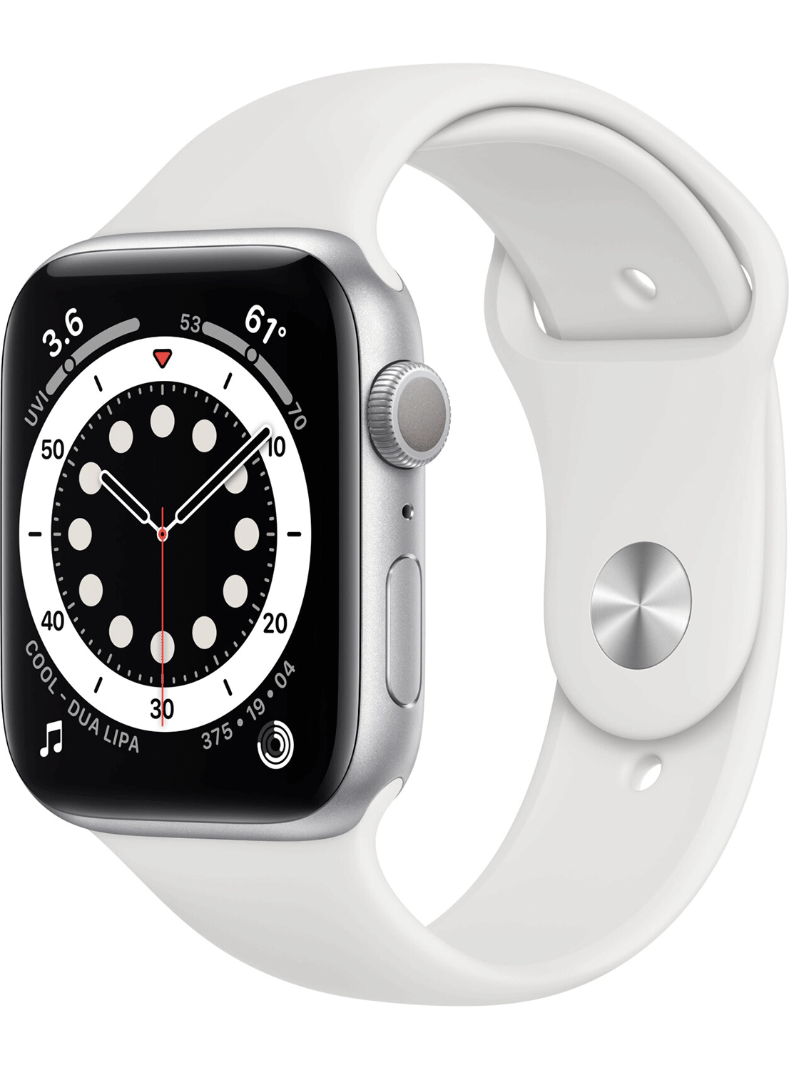 Apple Watch 6 GPS 44mm Aluminium Case avec bracelet en silicone