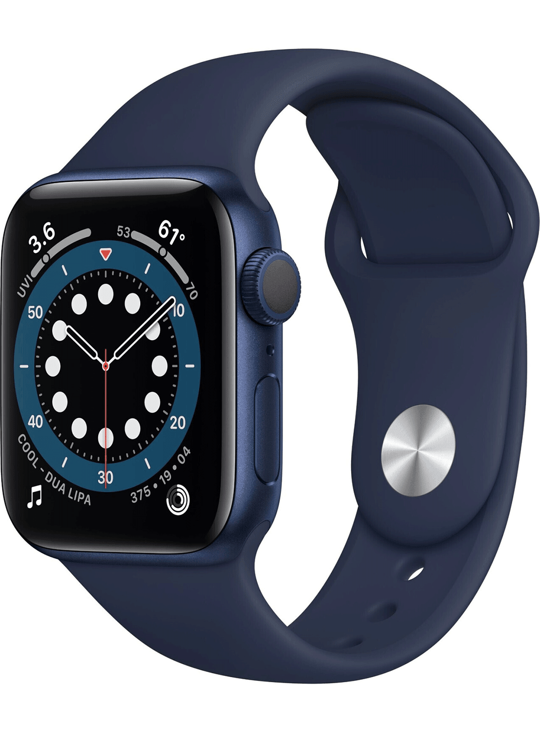 Apple Watch 6 LTE 40mm Aluminium Case avec bracelet en silicone