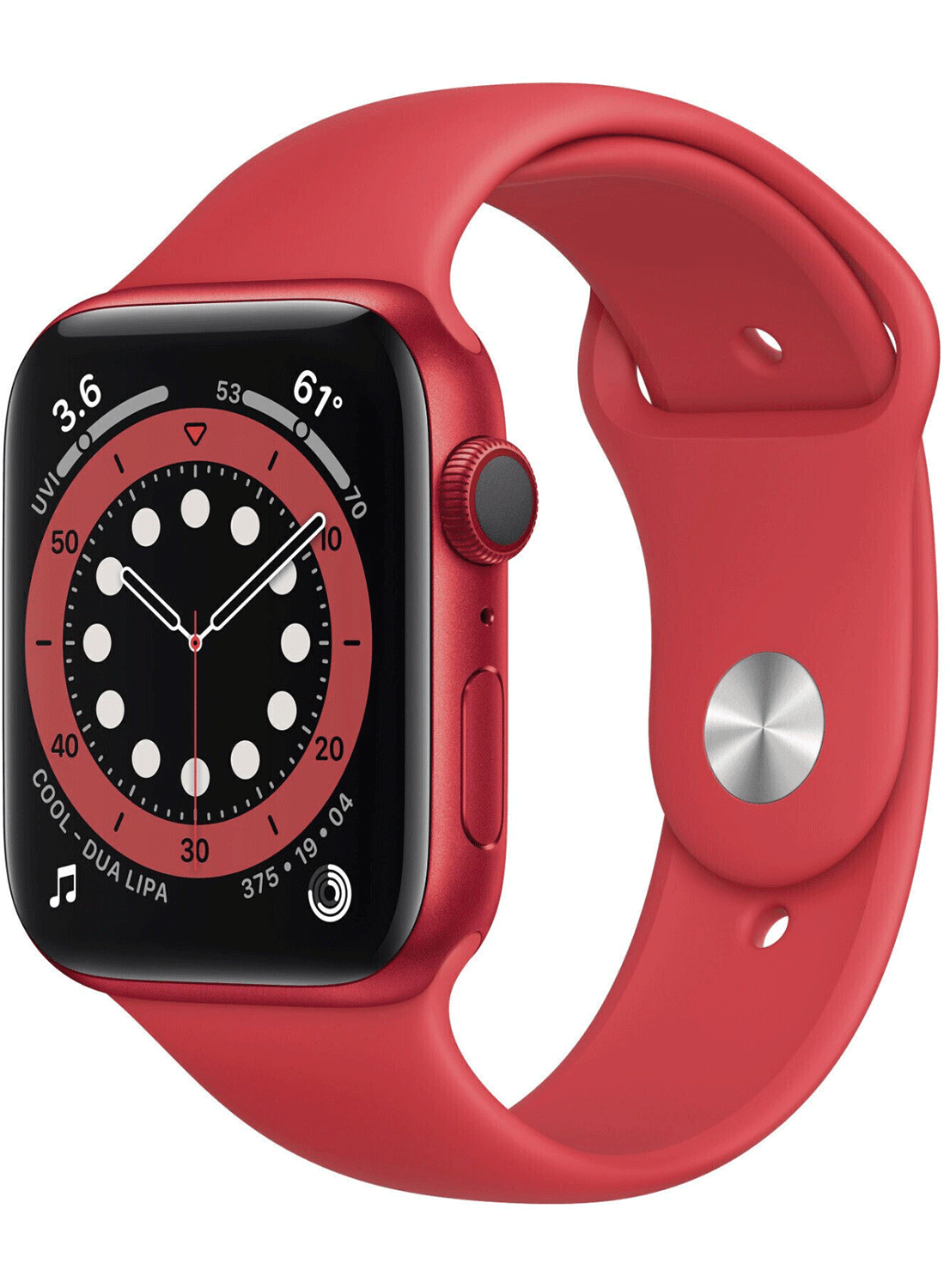 Apple Watch 6 LTE 40mm Aluminium Case avec bracelet en silicone