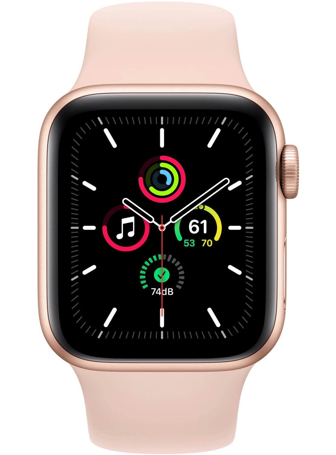Apple Watch SE (GPS+Cellular) Aluminium Case 40mm avec bracelet en silicone