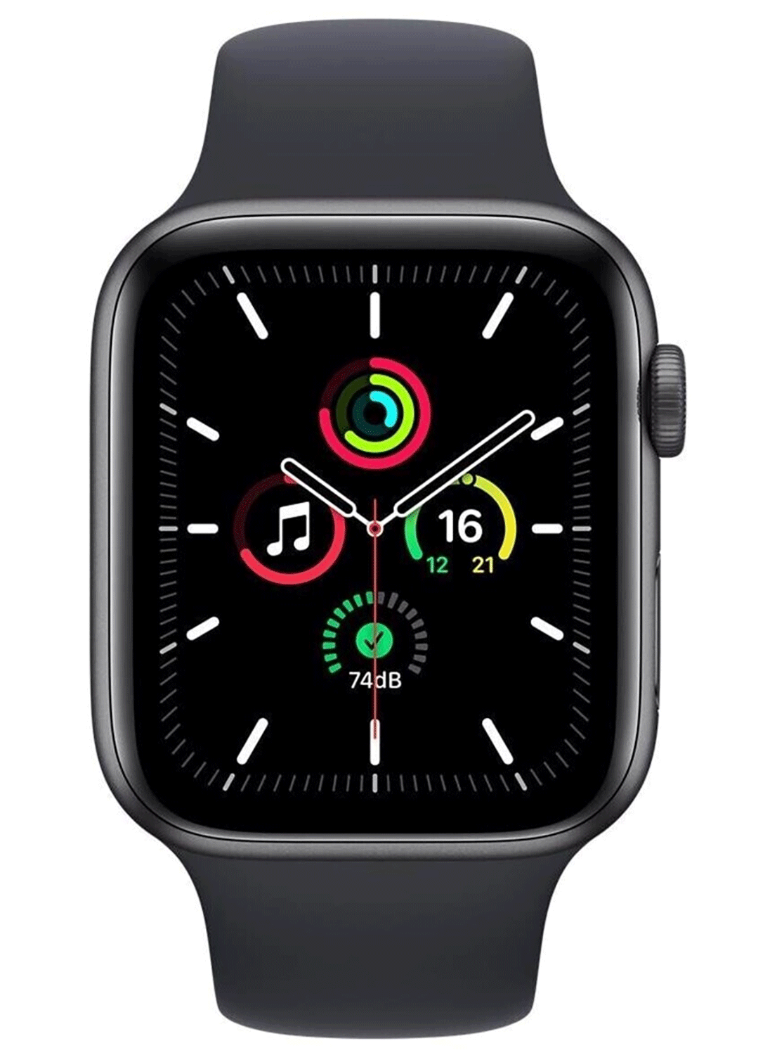 Apple Watch SE (GPS+Cellular) Aluminium Case 44mm avec bracelet en silicone