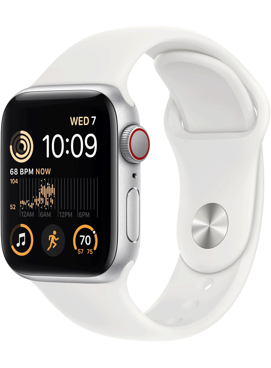 Apple Watch SE 2022 (GPS) Aluminium Case 40mm avec bracelet en silicone
