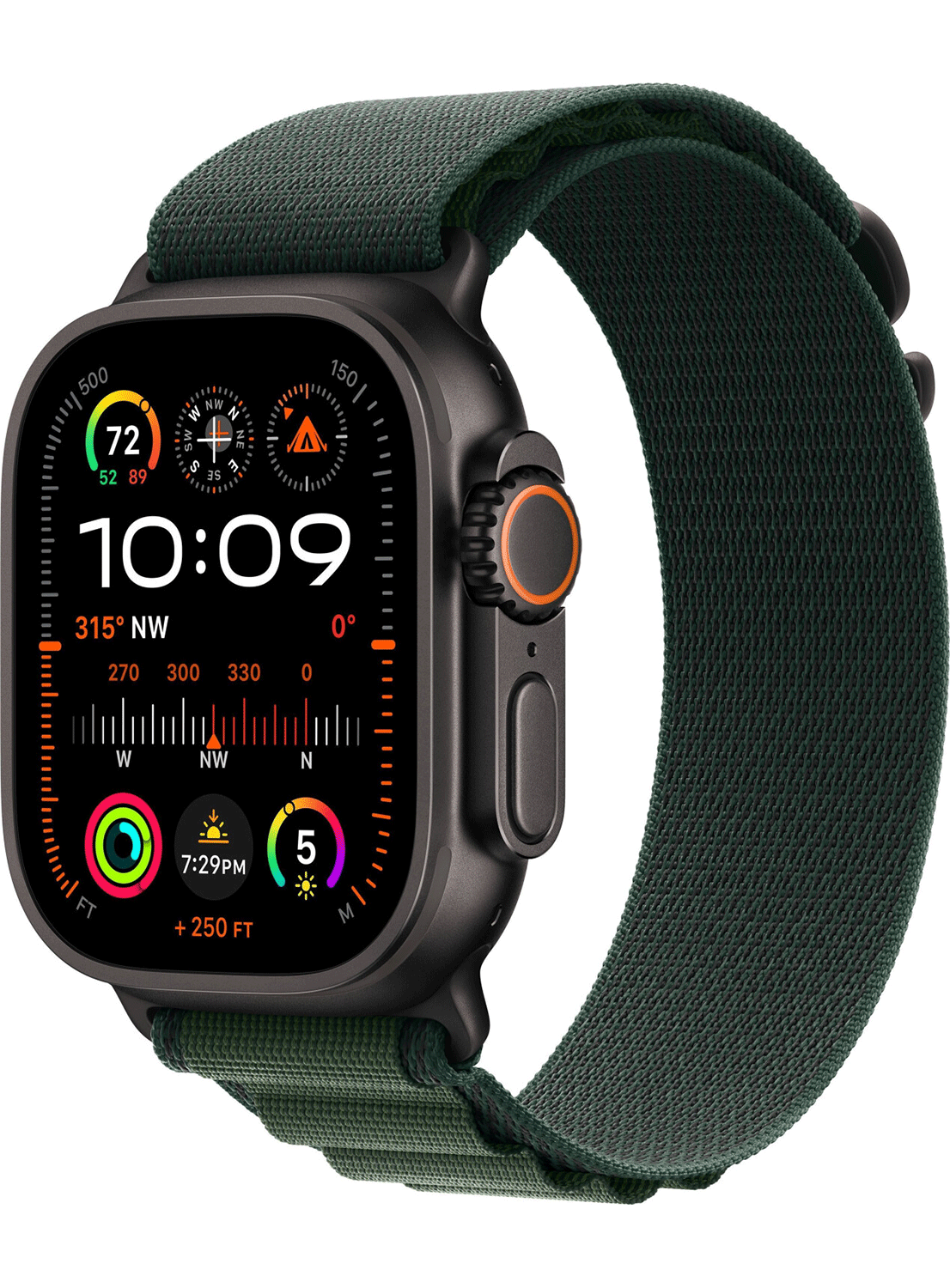 Apple Watch Ultra 2 49mm Titanium Black avec bracelet en silicone