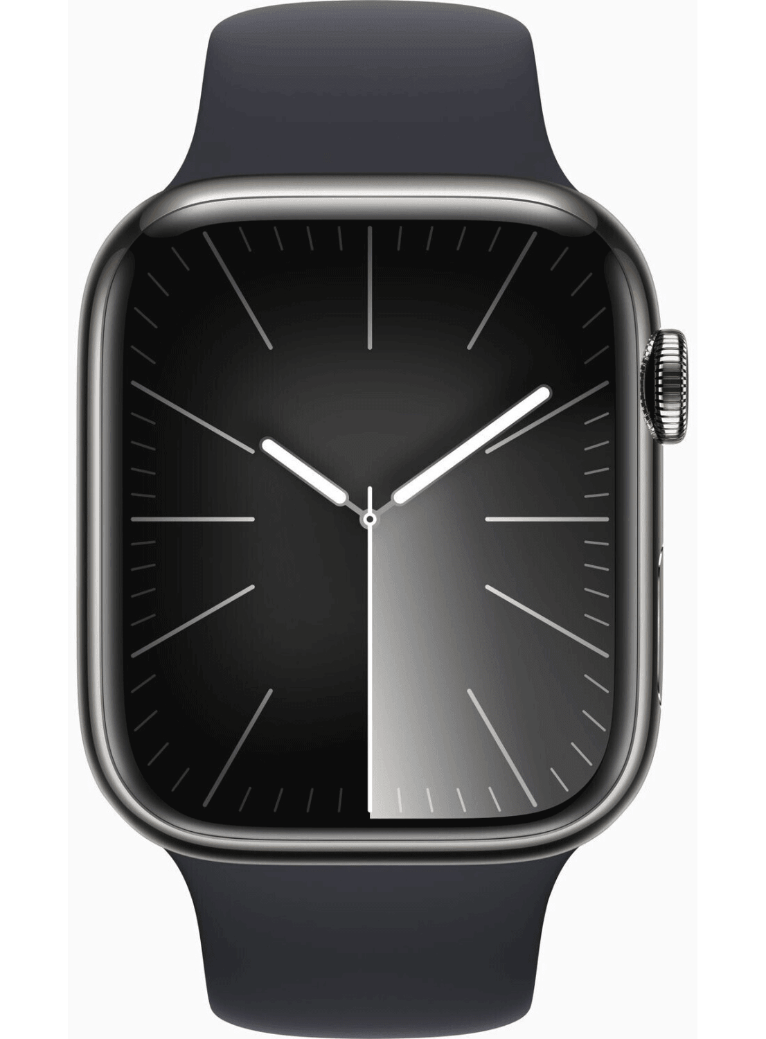 Apple Watch Series 9 4G 45mm acier inoxydable Case avec bracelet en silicone