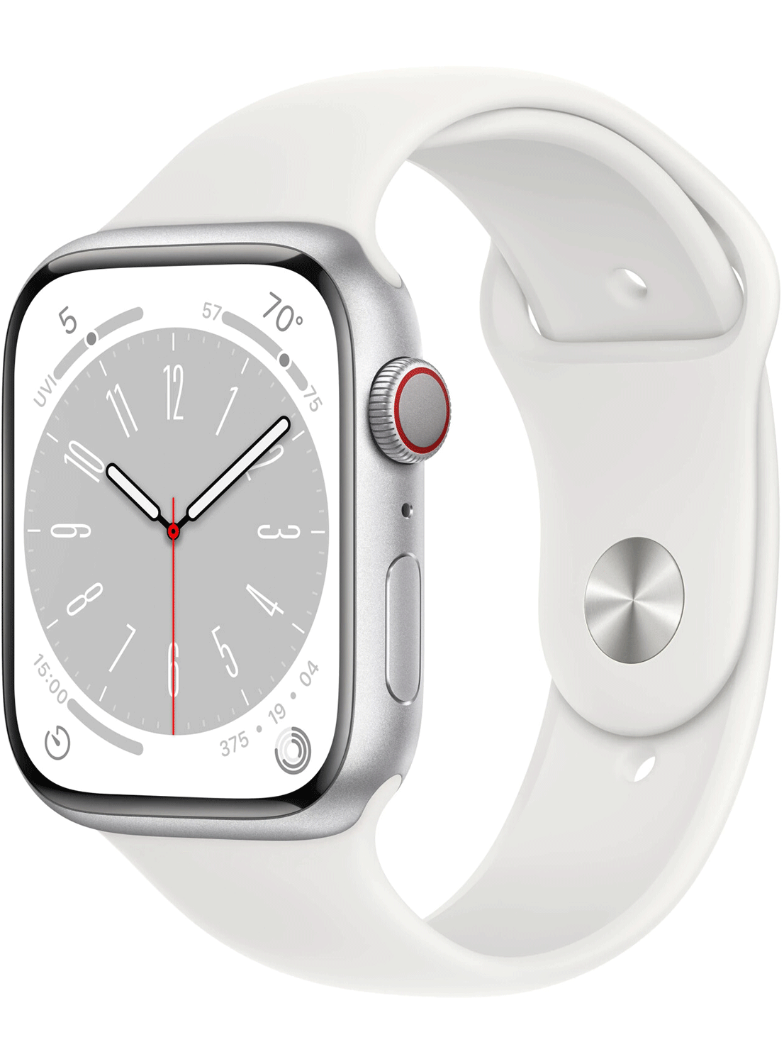 Apple Watch Series 8 4G 45mm Aluminium Case avec bracelet en silicone