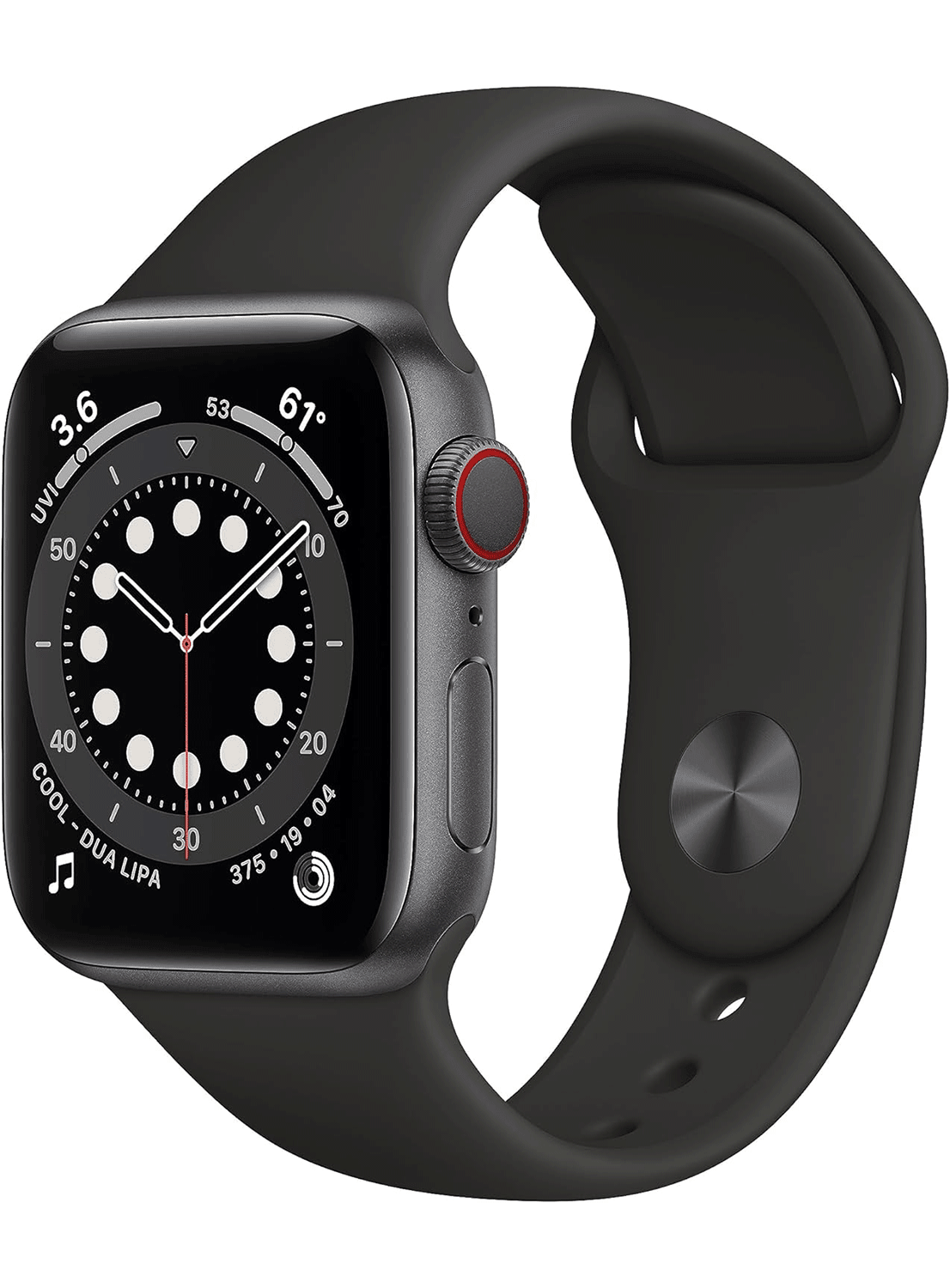 Apple Watch 6 LTE 40mm Aluminium Case avec bracelet en silicone