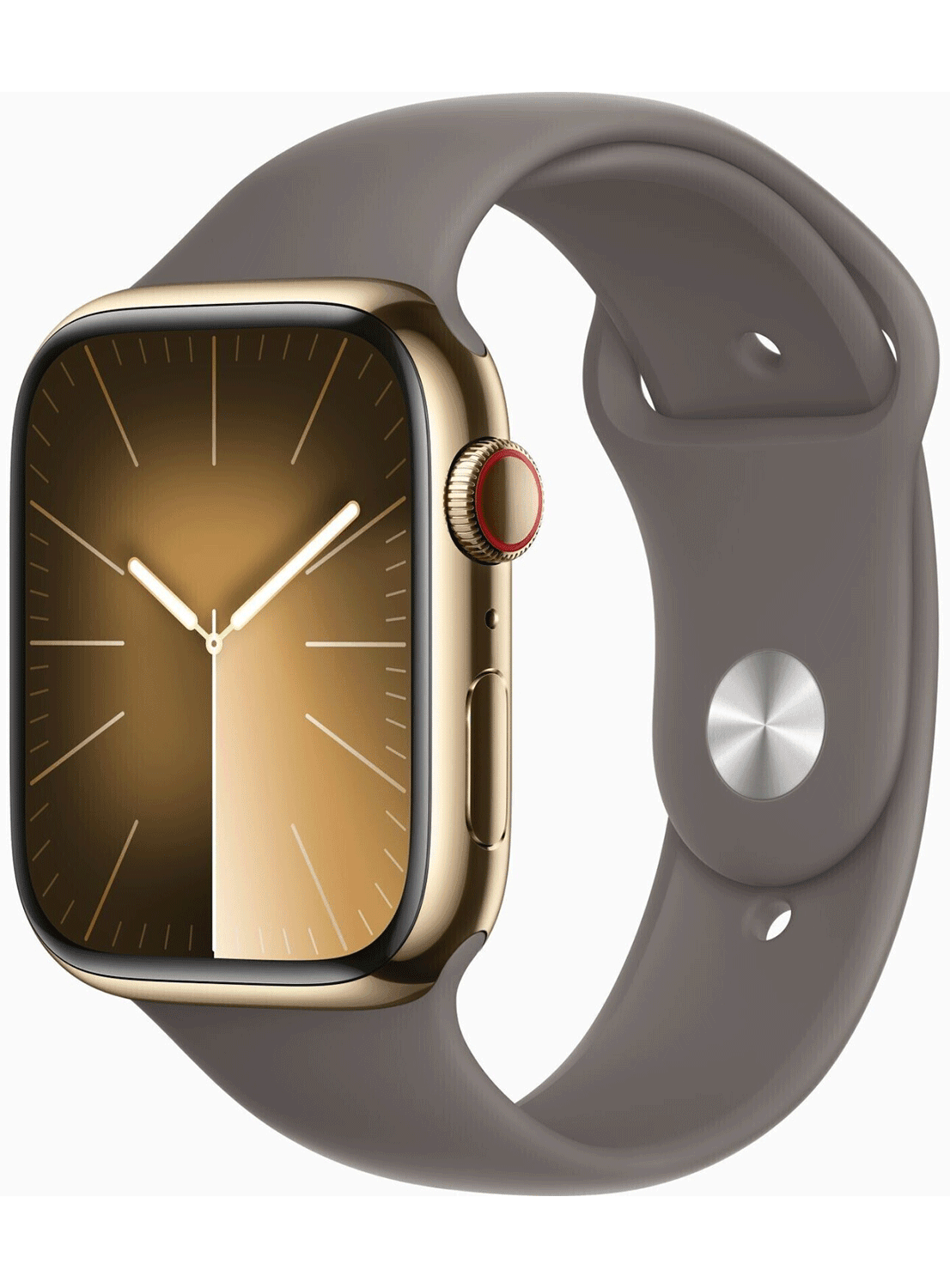 Apple Watch Series 9 4G 45mm acier inoxydable Case avec bracelet en silicone